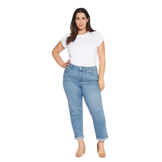 Calça jeans Plus Size azul claro