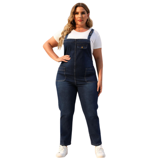 Macacão feminino cintura alta plus size