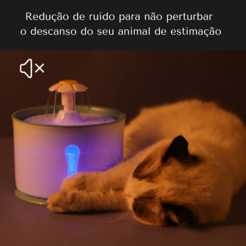 Dispensador automático de água para gatos