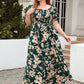 Vestido Floral Plus Size Decote quadrado