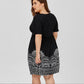 Vestido com estampa plus size Decote em V