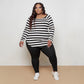 Conjunto listrado plus size